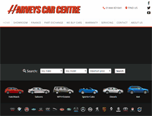 Tablet Screenshot of harveyscarcentre.co.uk